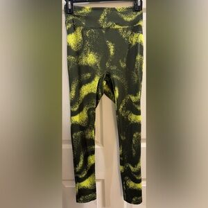 Gymshark Leggings in Green and Yellow Pattern